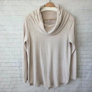 Barefoot Dreams Cozychic Ultra Lite Cowl Tunic Sweater Size S Sand Dune Beige